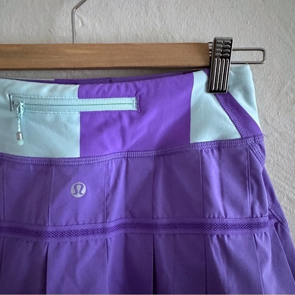 Lululemon 4 Run Pace Setter Skirt Bold Stripe Power Purple Size 4 (tall) - Picture 3 of 9